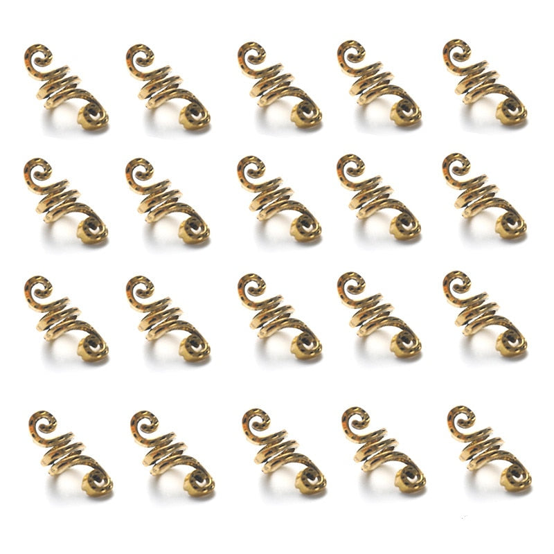 5-180pcs Hair Braid Dreadlock Beads Cuffs Clips