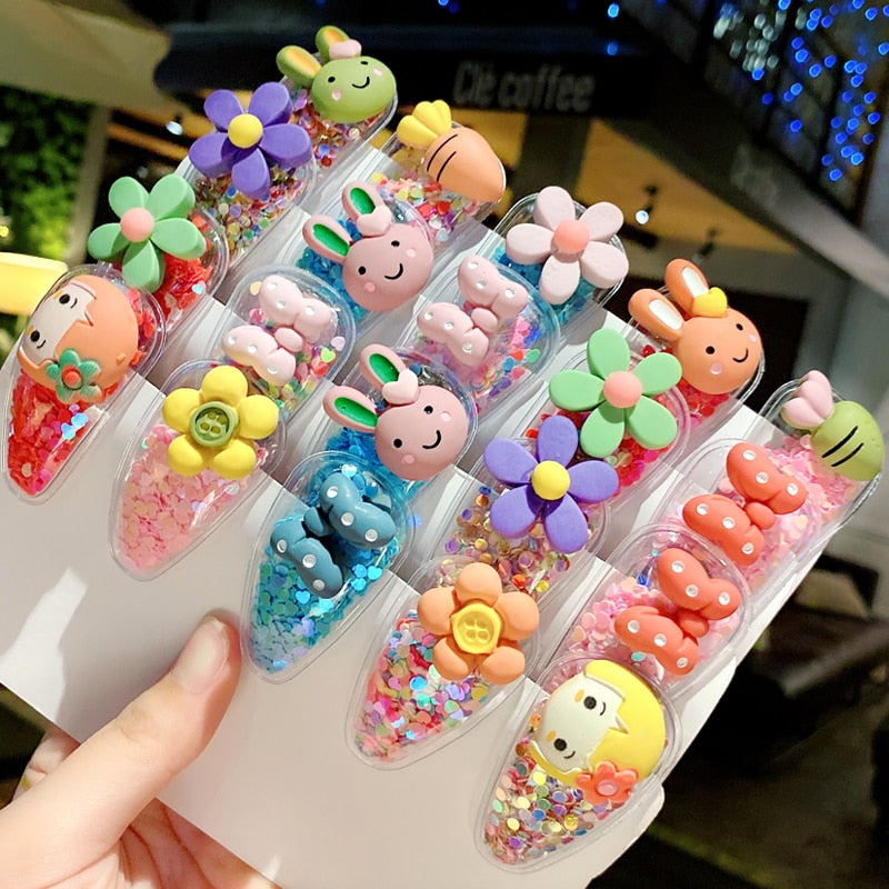 Colorful Cartoon Flower Animal Fruit Hairpins