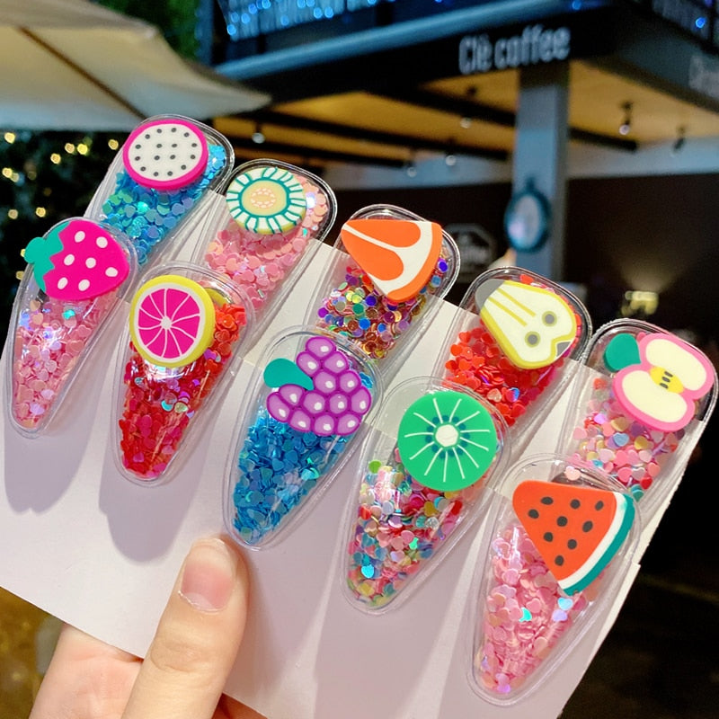 Colorful Cartoon Flower Animal Fruit Hairpins