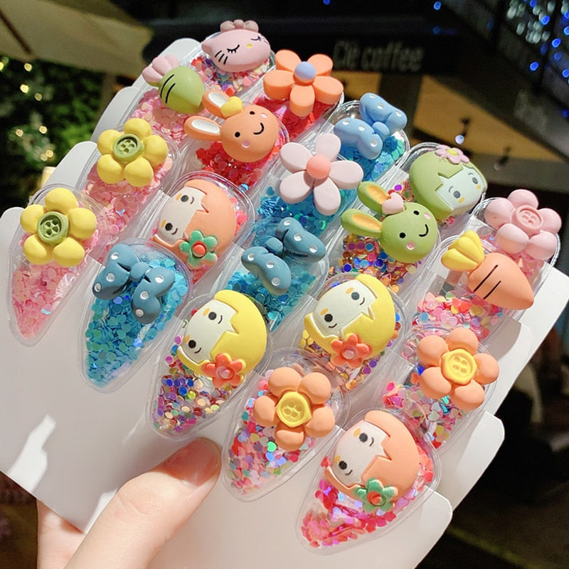 Colorful Cartoon Flower Animal Fruit Hairpins