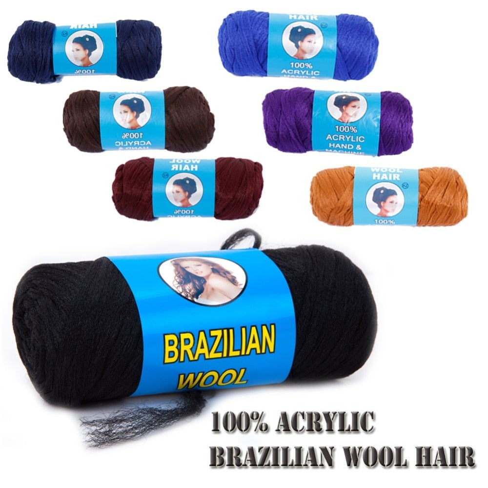 Brazil Wool Synthetic Hair for African Hair Braiding and Fauxloc Making