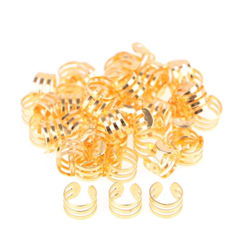 5-180pcs Hair Braid Dreadlock Beads Cuffs Clips